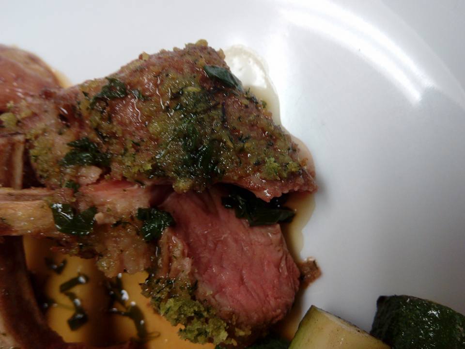DIY Rack of Lamb with Herb Crust, Gourmet Potatoes, Courgette, Mint Sauce6